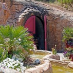 Water fall and entrance to the epic wine cave