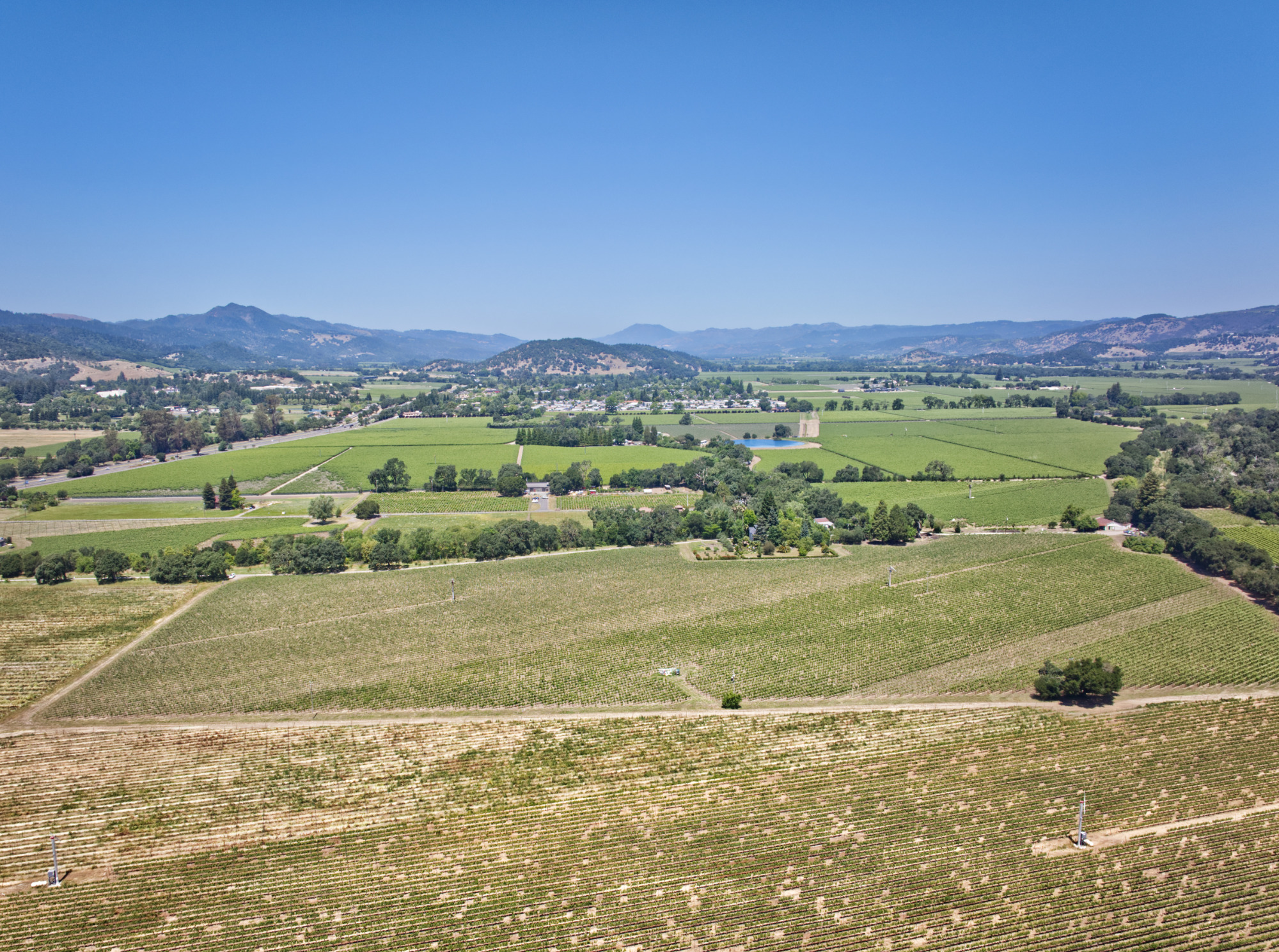 napa valley vineyard real estate aerial photography